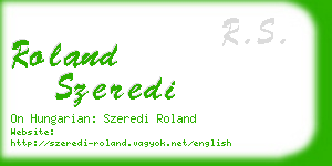 roland szeredi business card